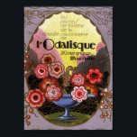 Art Deco Label Odalisque Toilette Poster<br><div class="desc">Lovely art nouveau label in lavender and other spring colors. Perfume,  cologne,  toilette water.</div>