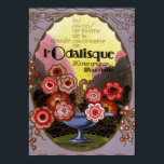 Art Deco Label Odalisque Toilette Poster<br><div class="desc">Lovely art nouveau label in lavender and other spring colors. Perfume,  cologne,  toilette water.</div>