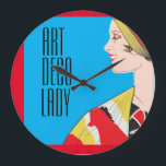 ART DECO LADY Acrylwand Uhr<br><div class="desc">Klassische weibliche Schönheit der 1930er und 1940er Jahre</div>