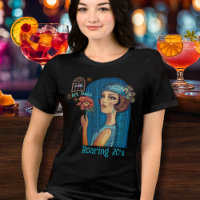 Art Deco Lady in Blue Dress