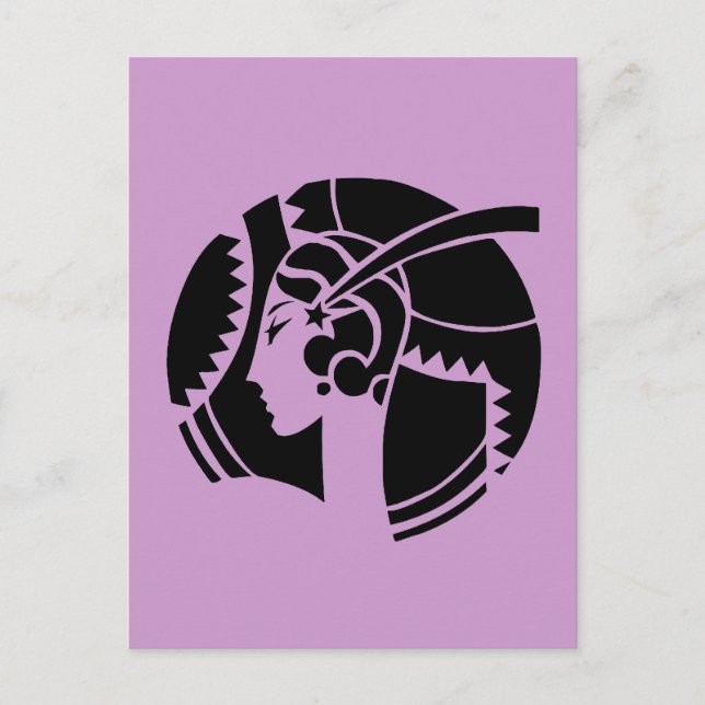Art Deco Lady Postkarte (Vorderseite)