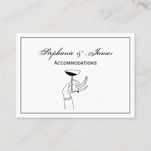 Art Deco Lady's Hand Holding Champagne Glass Visitenkarte (Vorderseite)