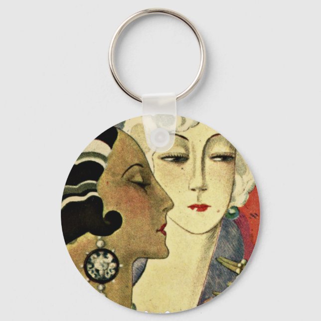 Art Deco Ladys Schlüsselanhänger (Vorderseite)