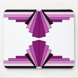 Art Deco Layers in Pinks Mousepad