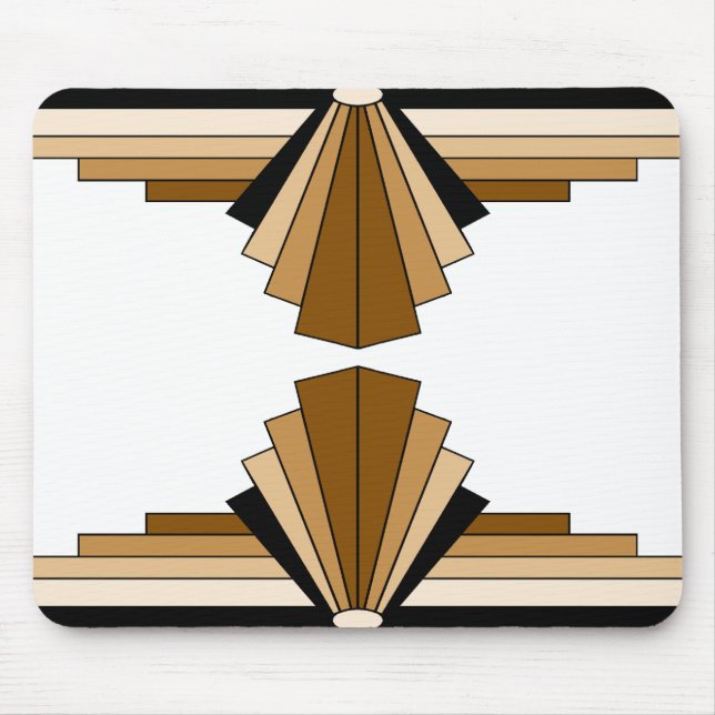Art Deco Layers in Tan Mousepad (Vorne)