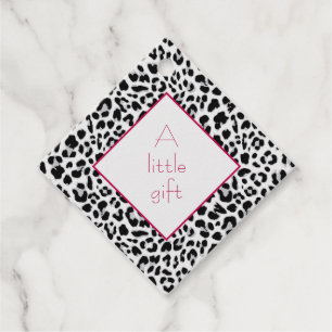 Art Deco Leopard Print Geschenkanhänger