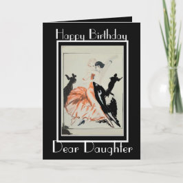 ART DECO "LET'S DANCE" DAUGHTER GREETCARD KARTE