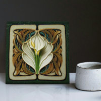 Art Deco Lilly Wine Deco Kunst, Dichtung und Keram