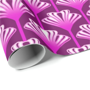 Art Deco Lily, Amethyst Lila und Orchid Geschenkpapier