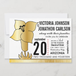 Art Deco Lily Moderne Typografie Einladung