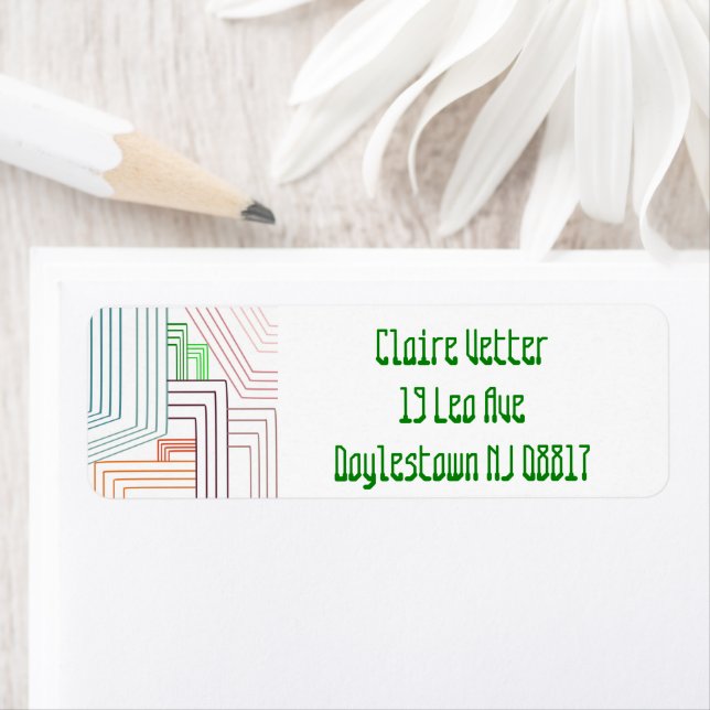 Art Deco Lines Label (Insitu)