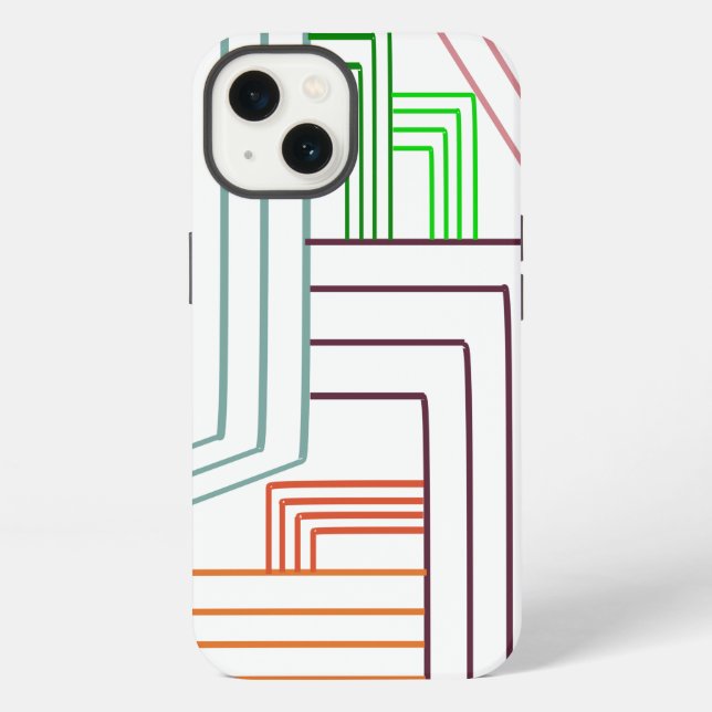 Art Deco Linien  iPhone Hülle (Rückseite)