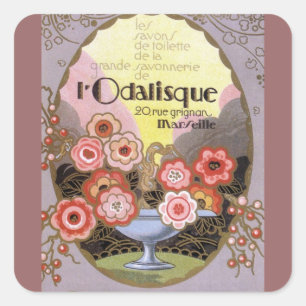 Art Déco l'Odalisque Étiquette de parfum