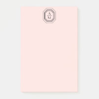 Art-Deco-Logo auf Monogramm in Rosa