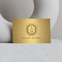 Art-Deco-Logos für Monogramme auf Imitaten Gold