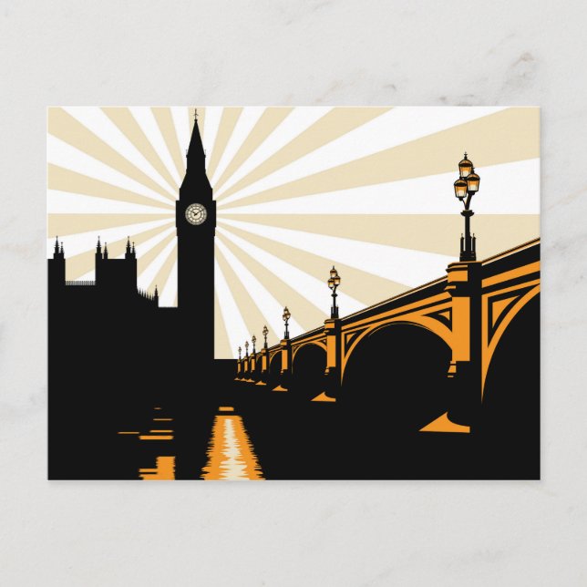 Art Deco London Postcard Postkarte (Vorderseite)
