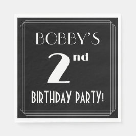 Art Deco Look 2. Geburtstag Party mit Individuelle Serviette