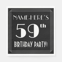 Art Deco Look 59. Geburtstagsparty mit Individuell Serviette