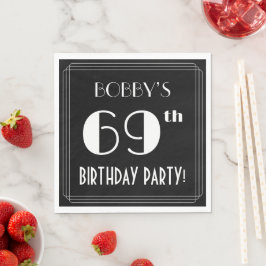 Art Deco Look 69. Geburtstagsparty mit Individuell Serviette