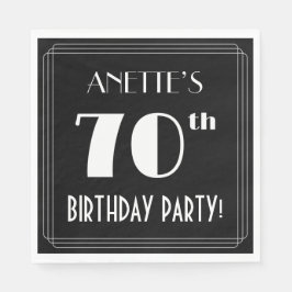 Art Deco Look 70. Geburtstagsparty mit Individuell Serviette