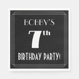 Art Deco Look 7. Geburtstagsparty mit Individuelle Serviette