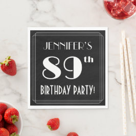Art Deco Look 89. Geburtstagsparty mit Individuell Serviette