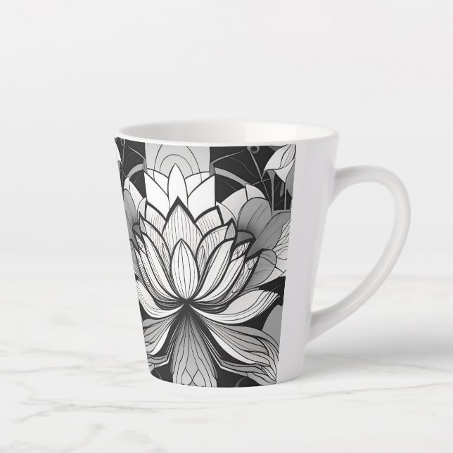 Art Deco Lotus 12oz Tasse (Rechts)