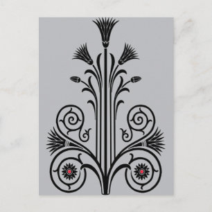 Art Deco Lotus (ägyptisch) Postkarte