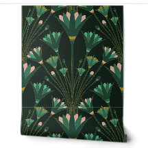 Art Deco Lotus - Jakobsmuschel-Lotus - Smaragdgrün