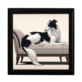 Art Deco Lounges Borzoi Schmuckkasten Erinnerungskiste