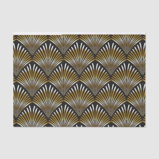 Art Deco Lüfterdesign, Gewebepapier Seidenpapier (Vorderseite)