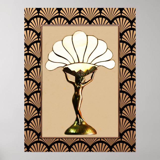 Art Deco Lüfterlampe Poster (Vorne)