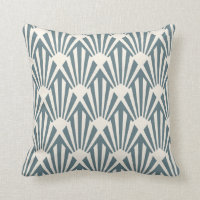 Art Deco Lüftermuster in Steel Blue