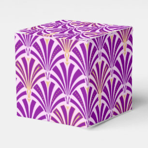 Art Deco Lüftermuster - lila und orchid Geschenkschachtel