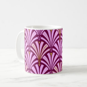 Art-Deco-Lüftermuster - orchid und lila Kaffeetasse