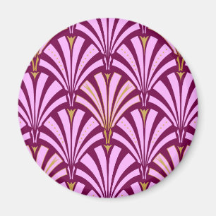 Art-Deco-Lüftermuster - orchid und lila Magnet