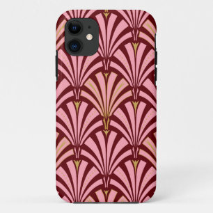 Art-Deco-Lüftermuster - Rosa und Maron title_seo2