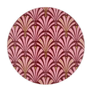 Art-Deco-Lüftermuster - Rosa und Maron Schneidebrett