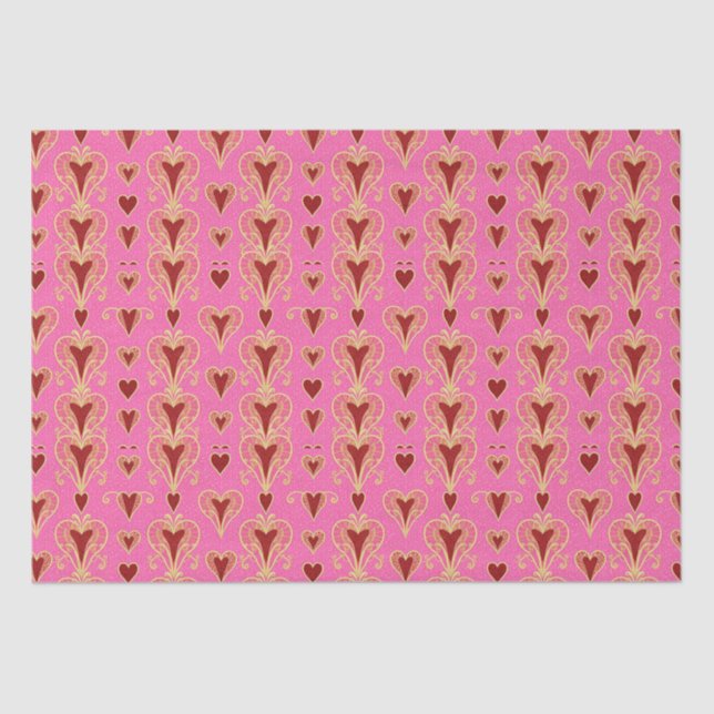 Art Deco Luxe Herz Tissue Paper Seidenpapier (Vorderseite)