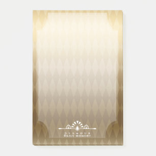 Art Deco Luxury Gold Post-it Klebezettel