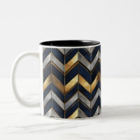 "Art Deco Luxus Design: Gold, Silver & Blue