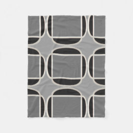 Art Deco macht Marokko in Schwarz und Grau Fleecedecke