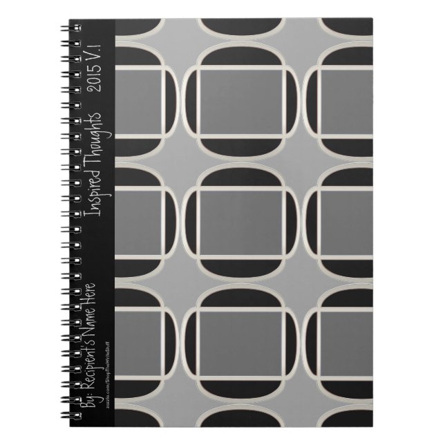 Art Deco Macht Marokko-Schwarz-Grau - Personalisie Notizblock (Vorderseite)