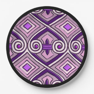 Art Deco macht Persia (helle Purples) Pappteller