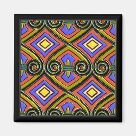 Art Deco macht Persia (helles, mehrfarbiges) Magnet
