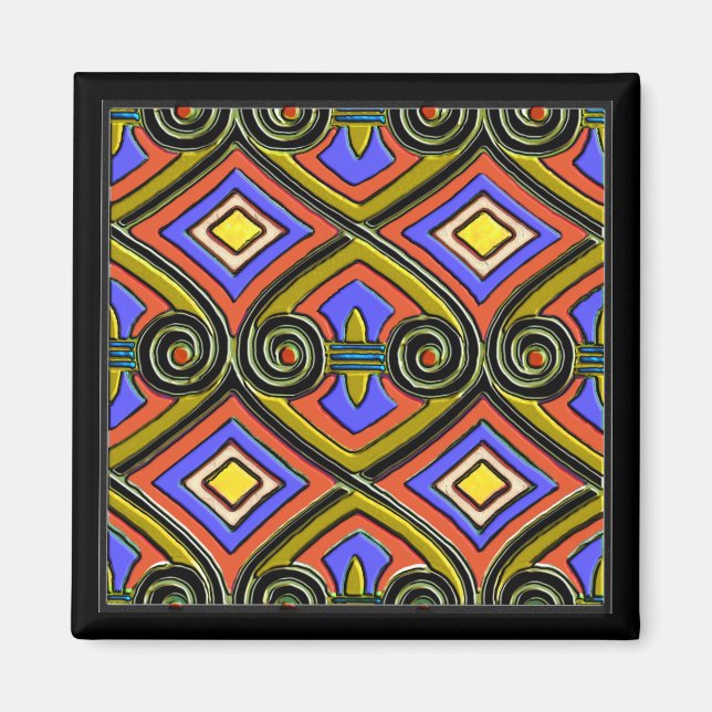 Art Deco macht Persia (helles, mehrfarbiges) Magnet (Vorne)