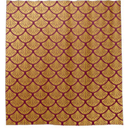 Art Déco Magenta Magenta Duschvorhang