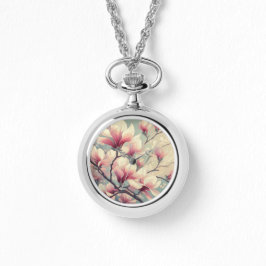 Art Deco Magnolia Blooms eWatch Armbanduhr