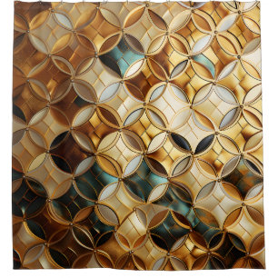 "Art Deco Majestic Mermaid Scales" Duschvorhang