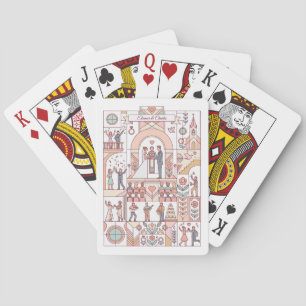 Art Deco Märchenhochzeit Spielkarten